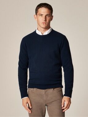 J. Crew Cashmere Crewneck Sweater in Navy Size XL NWT